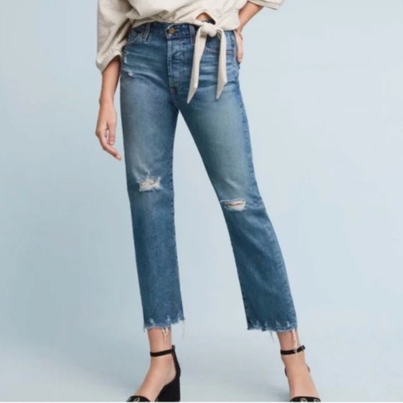 AG Adriano Goldschmied The Sloan Crop Vintage Straight Leg Jeans Size: 25 - Picture 1 of 17